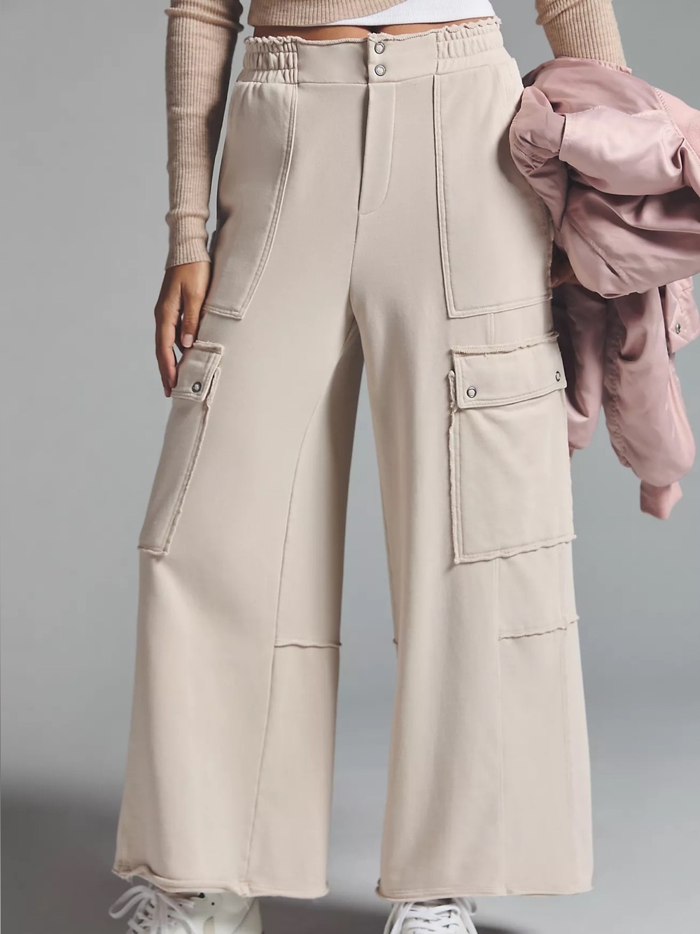 Anthropologie X Daily Practice Utility Wide-Leg Pants- Size L